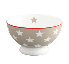 Krasilnikoff Happy bowl taupe stars