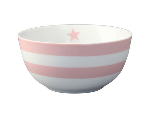 Krasilnikoff Happy bowl stripes pink