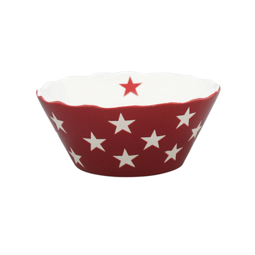 Krasilnikoff Happy Bowl -red with Stars