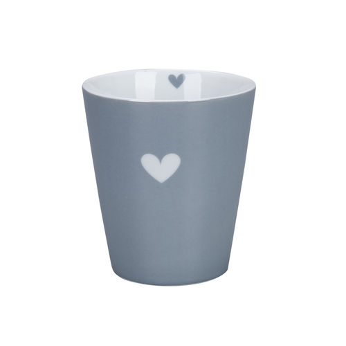 Krasilnikoff Happy Mug Colorful Heart-Grey