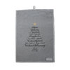Krasilnikoff Tea Towel Christmas Words,Grey