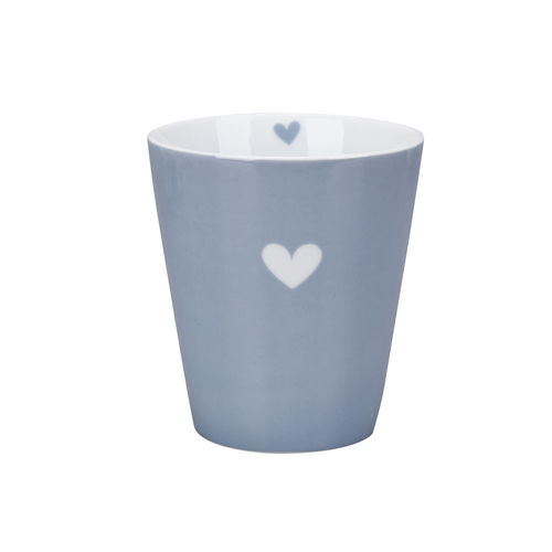 Krasilnikoff Happy Mug Colorful Heart-Dusty Blue
